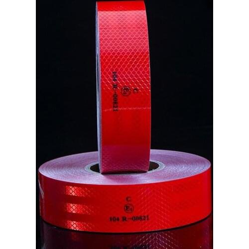 50m/Roll High intensity prismatic reflective sheet Reflective Adhesive tape Conspicuity Tape for Truck Trailer