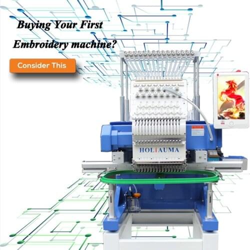 10 Years Service!!!Aari Similar Digital Single Head 15 Needles China Flat T-shirt Hat Embroidery Machine Price Computerized