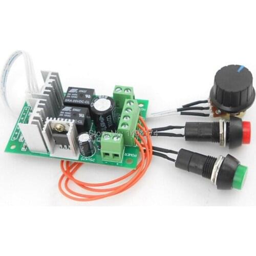 WQScosea Q8S-245 DC 5-30V Motor Speed Control Reversible Controller Switch with Button Positive Inversion 6V 9V 12V 24V