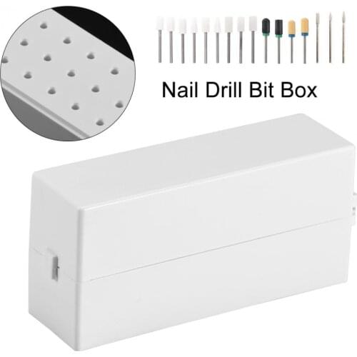 30 Holes Tool Box Nail Art Drill Grinding Head Bit Display Storage Rack Manicure Tools Case Clamshell-type Box New