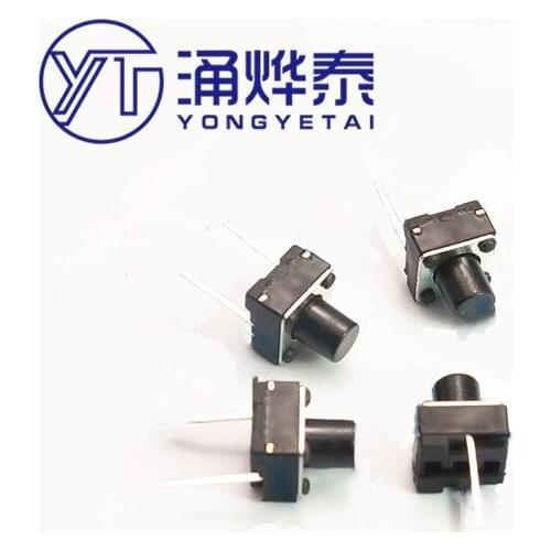 YYT 50PCS Middle pin 2pins Tactile Switch Momentary Tact 6*6*4.3 6x6x5.0 6x6x6 6*6*7