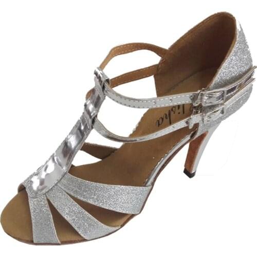 Elisha Customized Heel Women Salsa Latin Wedding Socials Evening Shoes Dance Sandals Open Toe Dancing Shoes Double Straps