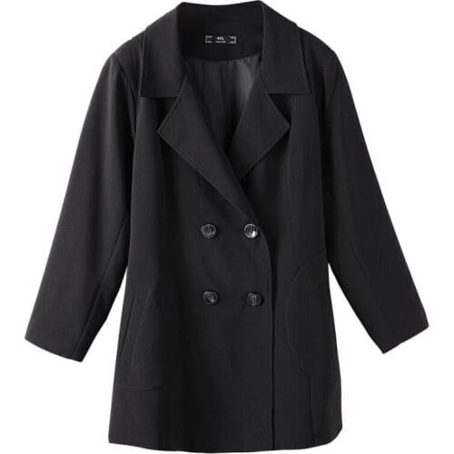 Plus Size 10XL 9XL 8XL Spring Autumn Long Sleeves Women Suits New Dust Coat Cultivate Leisure Coat Small Suit Work Office Outfit