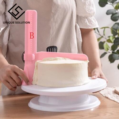 1set/2pcs Cake Decorating Comb Cake Scraper Smoother Cream Decorating Pastry Icing Comb Fondant Spatulas Baking Pastry Tools
