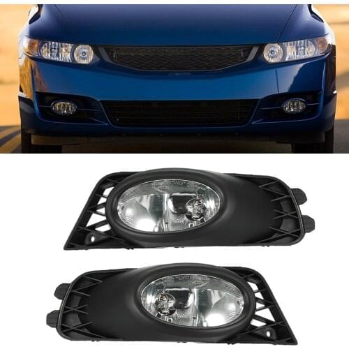 1 Pair Clear Lens Front Driving Fog Lamp for Honda Civic FA1 FA4 FA5 09-11 LH RH View Mirror Welcome Light Puddle Light
