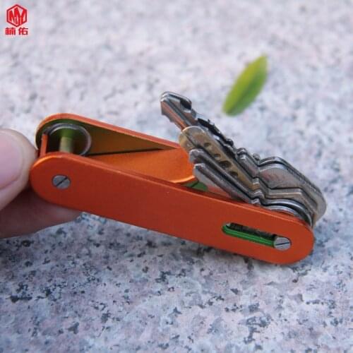1PCS Aluminum Alloy Keychain DIY Pocket Wallet Outdoor Portable Compact Keychain Holder