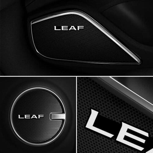 10pcs 3D aluminum speaker stereo speaker badge emblem Sticker for Nissan Leaf Qashqai j10 j11 x Trail t32 t31 Tiida Juke Note