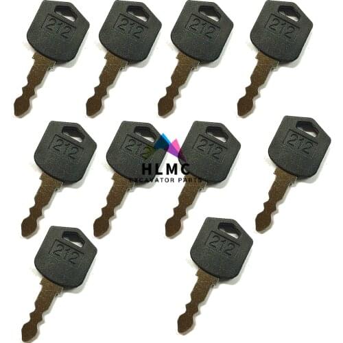 2 PCS Aftermarket Heavy Equipment 212 key D554212 Ignition Key for Doosan Forklift
