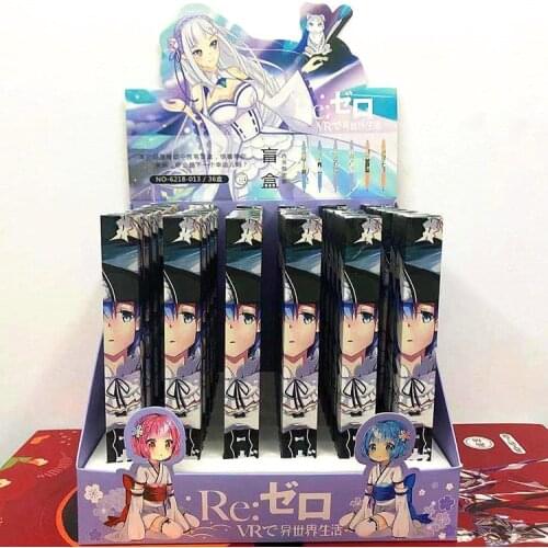 36 Pcs/box Anime Re:Life In A Different World From Zero Gel Pen Blind Mystery Box Study Stationery Toys Gift 0.5mm