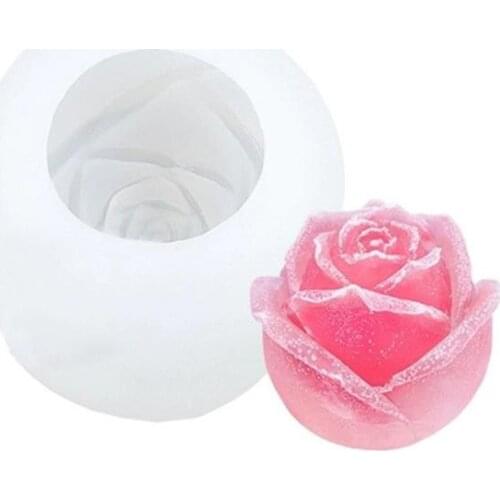 3D Rose Mold Silicone Soap Candle Molds Tools Ice Cube Tray DIY Household Icemaker Whiskey Wine Decoration Accessories SN205