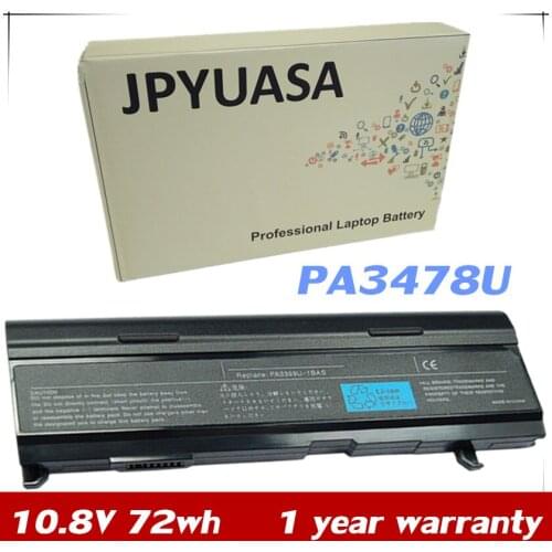 7XINbox 10.8V 72wh PA3478U PA3478U-1BRS Battery For Toshiba Satellite A100 A105 A135 M100 M105 M110 M115 A3 A4 PABAS057 PABAS076