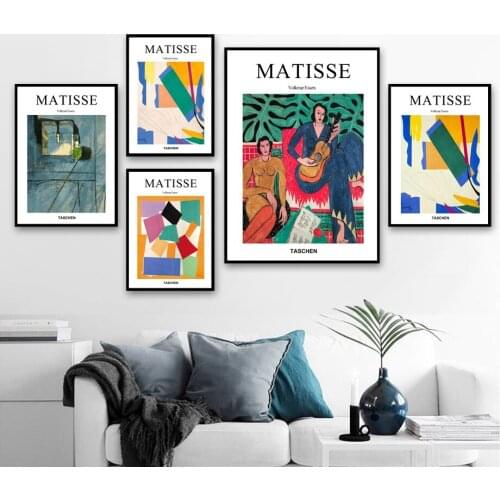 Abstract Henri Matisse geometry Girl Vintage Nordic Poster Wall Art Print Canvas Painting Wall Pictures For Living Room Decor
