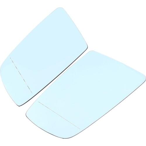 Car-styling White Left/Right Exterior Door Side Parts Fit for BMW E60 E61 E63 E64 Blue Mirror Heated Glasses Rear View Lens