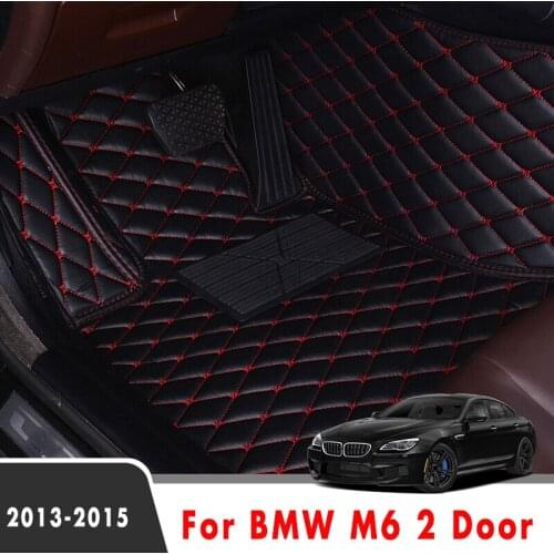 Car Floor Mats For BMW M6 2 Door 2015 2014 2013 Carpets Artificial Waterproof Leather Custom Interior Accessories Car Mats Cover
