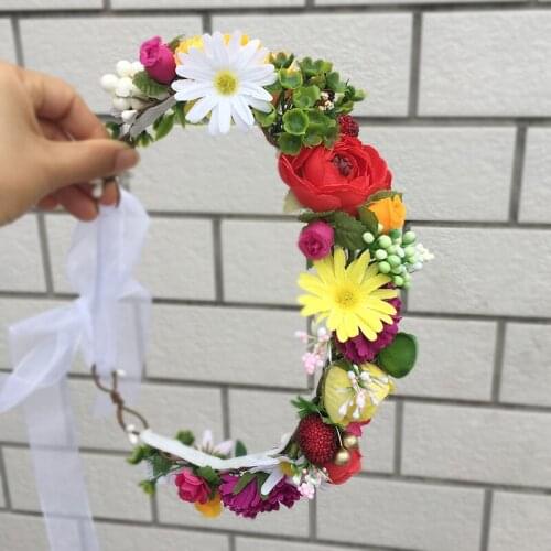 Free Shipping Summer Bright Colors Flower Girl Crown