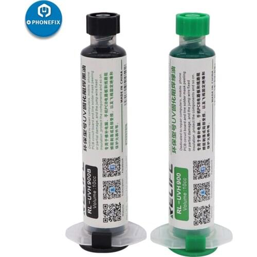 Relife RL-UVH900 Black Oil Green Oil UV Solder Mask Ink Repair for iPhone Repair BGA Soldeing Paste Welding Fluxes Oil