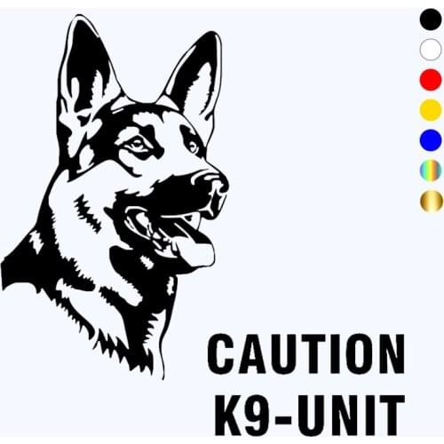 CK20083# Vinyl Decal Caution K9 UNIT Car Sticker Reflective Waterproof Car Styling Decor on Motorcyle Truck Bumper Rear Window