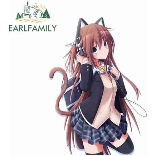 EARLFAMILY 13cm x 9.5cm For Girl Car Decal Graffiti Car Stickers Waterproof Vinyl Material Scratch-Proof for SUV JDM ATV