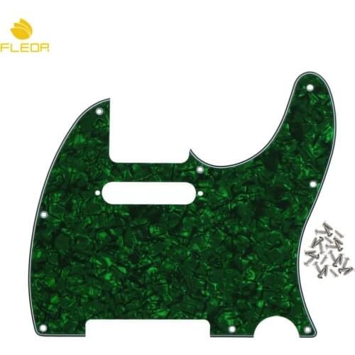 FLEOR Green Pearl 4Ply Electric Guitar Pickguard TL & Screws For TL Style Guitar Parts