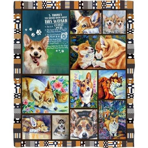 Canis Lupus Familiaris 3d printed fleece blanket for Beds Hiking Picnic Thick Quilt Fashionable Bedspread Sherpa Throw Blanket