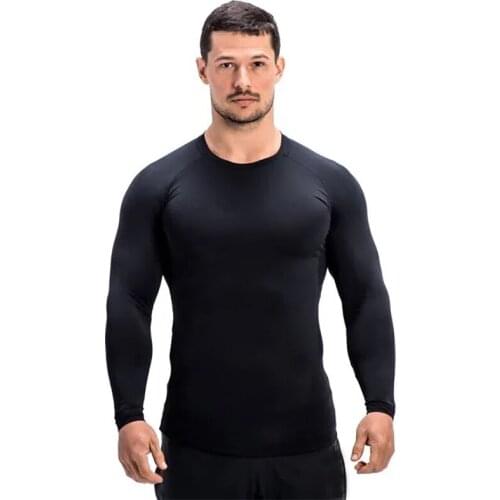 Compression Tops Men Outdoor Running T Shirt Gym Bodybuilding Long Sleeve Sportswear Fitness Tight T-shirt Men Training Clothing