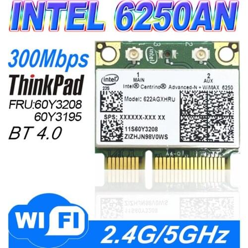 Intel Advanced-N 6250 ANX WiMAX wifi 2.4G/5G 300Mbps 622ANX 60Y3195 T410 X201 X201i T510 W510 W701