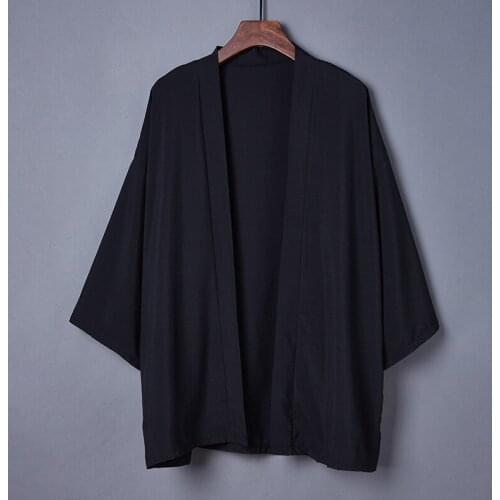 China Style Solid Wild Hanfu Cardigan Men 2021 Summer New Tang Suit Top Harajuku Vintage Women Clothing Casual Chinese Male Coat