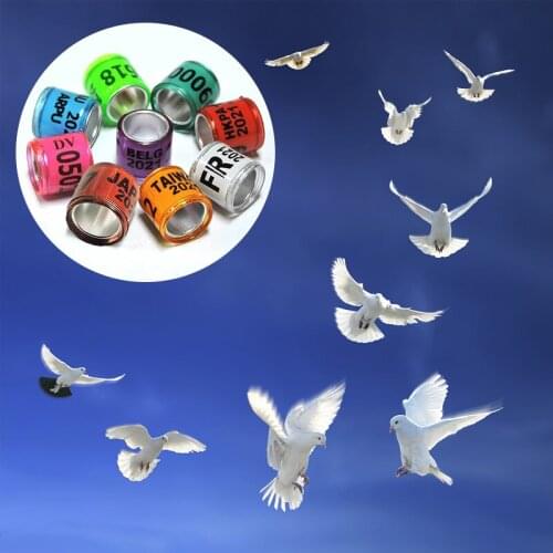 10Pcs/Lot Pigeon Foot Ring Multicolor Quality Durable Bird Ring Racing Pigeon Foot Ring Bird Tools Carry Identification Circle