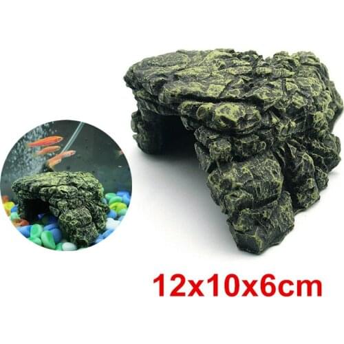 L Size Aquarium Turtle Basking Island Stone Decoration Turtle Repitle Climbing Basking Platform Aquarium Rock Cave Decoration