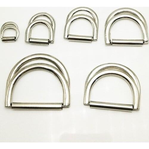 Metal Adjustable Dee D Ring Buckles swivel hook 10mm/15mm/20mm/25mm/30mm/40mm 10pcs/lot