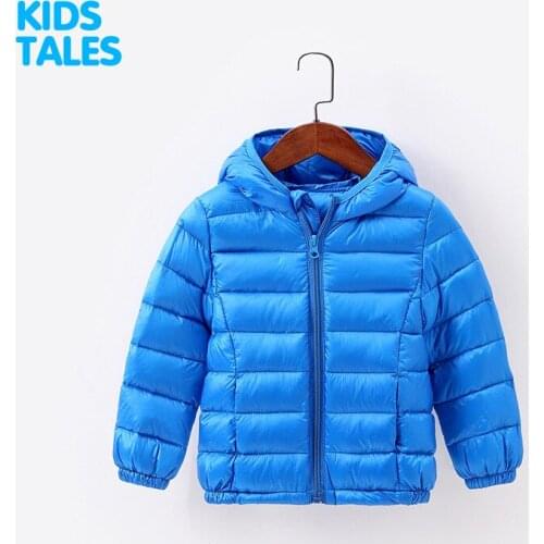 NEW Brand Hot High Quality 2017 Winter Child Boy Down Jacket Parka Big Girl Thin Warm Coat 2-9 Year Light Hooded Outerwears