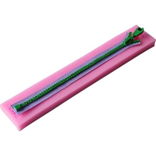 New Arrival Zipper Shape 3D Silicone Cake Mold Fondant Cake Tools For Cupcake D255