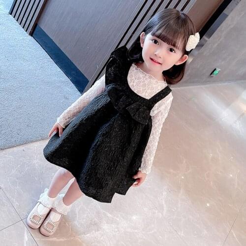 Toddler Girls Dress Solid Color Dresses For Girl Lace Floral Party Dress Child Casual Style Costume Girl
