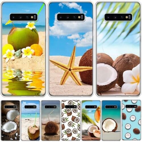 Coconut Fruits Beach Phone Case For Samsung GalaxyA90 A71 A70 A51 A50 A41 A40 A30 A21 A10 A9 A8 A7 A6Plus M30S A20E A01 A10S A20