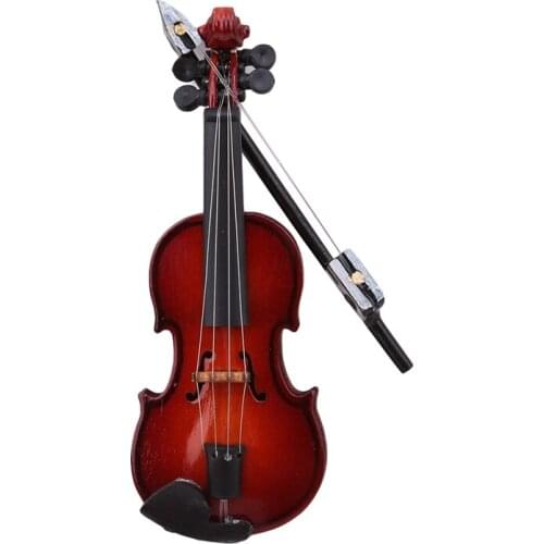 2021 Christmas Gifts Replica Mini Musical Instrument Ornaments New Miniature Acoustic Mini Guitar Model Dollhouse Accessories