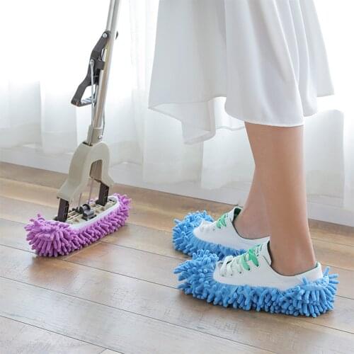 Coral Fleece Removable Washable Shoe Covers Convenient Novel Lazy Floor Cleaning Shoe Covers Recyclable Dust Mop Slippers Shoes