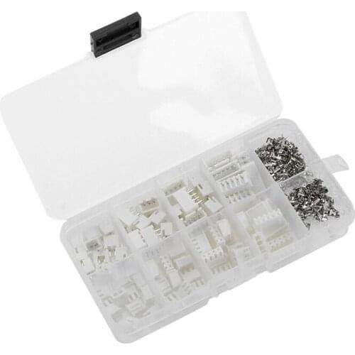 SHGO HOT-230Pcs XH2.54 2 3 4 5 Pin 2.54mm Pitch Terminal Kit Housing Header JST Wire Connector Kits