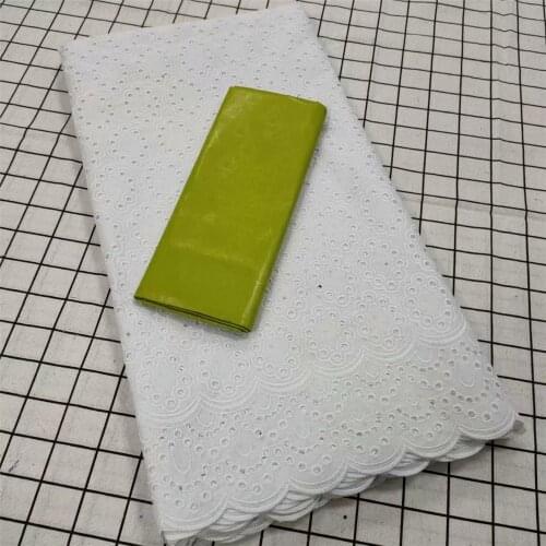 SJ Lace 2.5+2.5 Yards 2021 Ankara Mesh Net Lace With Bazin Riche Fabrics White Senegal Gambia Women Party Wedding Basin T1-96