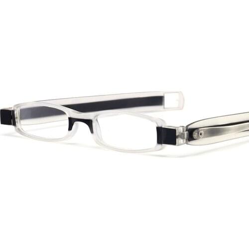 Foldable Reading Glasses Men and Women Computer Reading Glasses 360 Degree Rotating Reading Glasses Diopter +100 To +400