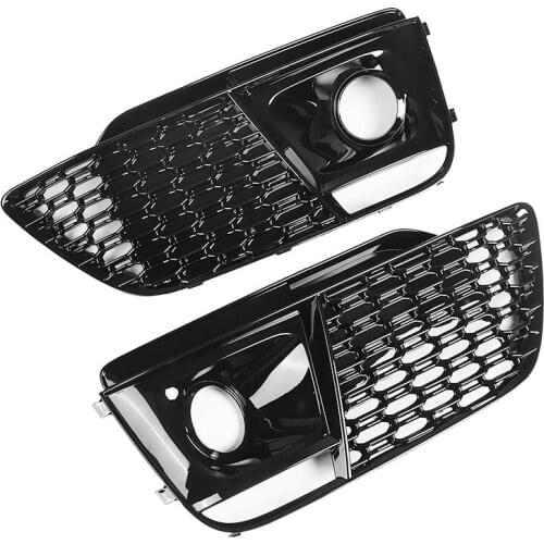 RSQ5 SQ5 STYLE ABS Replacement Front Bumper Fog Lamp Light Racing Grills Cover Fit For Audi Q5 Q5L 2018 2019 2020