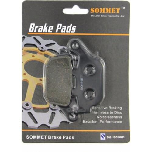 SOMMET Motorcycle Rear Brake Pads Disks for Honda NC 700 SC/SD/XC/XD (Manual Gearbox) (12-13) NC700 LT140