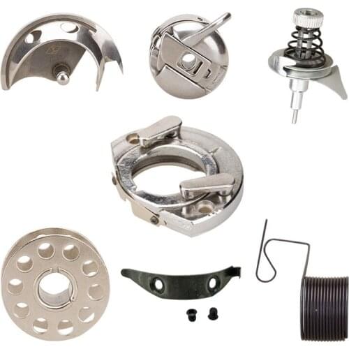 Old-fashioned sewing machine thread take-up bobbin thread core swing shuttle thread clamp case household seven-piece