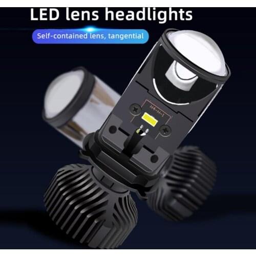 2PCS Y6 H4 Car&Motorcycle LED Headlamp Mini Lens Far And Near Integrated Fisheye