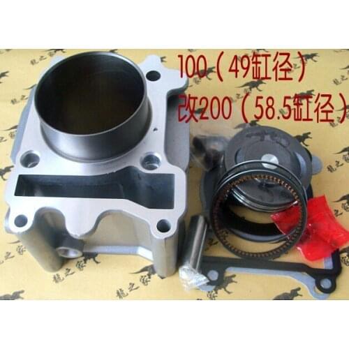 ZY100 Modofied to 200 Motorcycle Cylinder Group Piston Ring Telescopic Cylinder