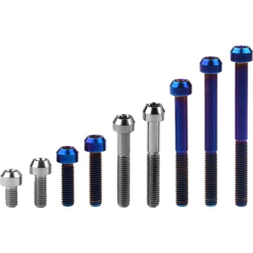 Xingxi Titanium Bolt M6x10 15 20 25 30 35 40 50 60 65mm Inner Torx Head Ti Bolts Screw for Bicycle Motorcycle Modification 1Pcs