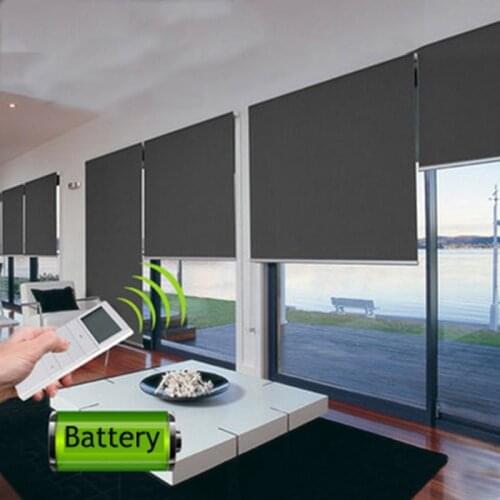 Heavy duty brackets for Motorized 5% sunscreen Roller blinds remote control the curtains with Dooya Silent motor DM25LE