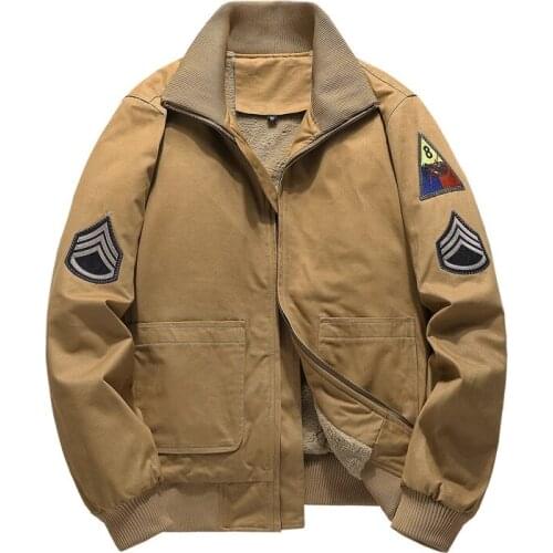 Men Windbreaker Thick Armband Mens Jackets Military Winter Bomber JacketOutdoor Coats Male Chaqueta Hombre Plus Size M-6XL