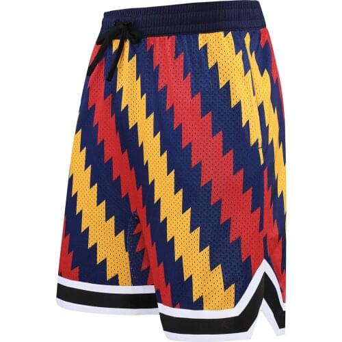 High quality double layer nets holes fabric basketball shorts fashionable american style street sportswear light and comfortable