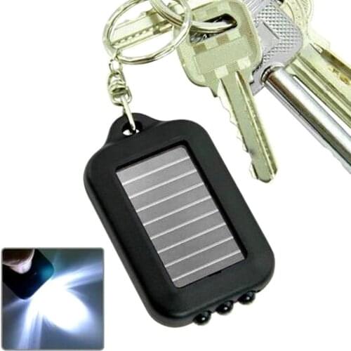 1 Pcs LED Small Flashlight Black Mini Portable Non-solar Keychain Flashlight Portable Small Flashlight Outdoor Emergency Light