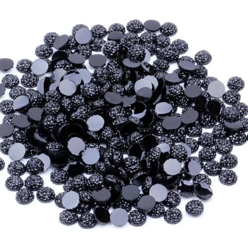 100/1000 Piece 6mm 3 COLORS Pack Glue on Round shape Flatback Resin Rhinestones Without hole Beads Gems DIY Scrapbooking Crafts